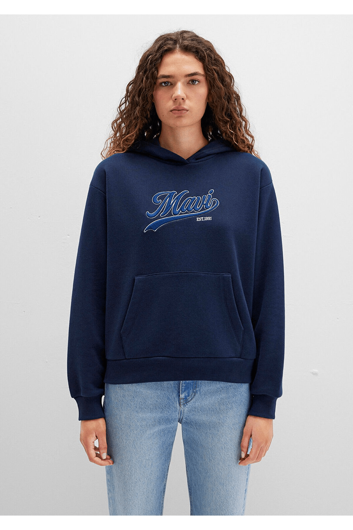 MAVİ KADIN KAPİŞONLU SWEATSHIRT Koyu Lacivert 1S10420-82318