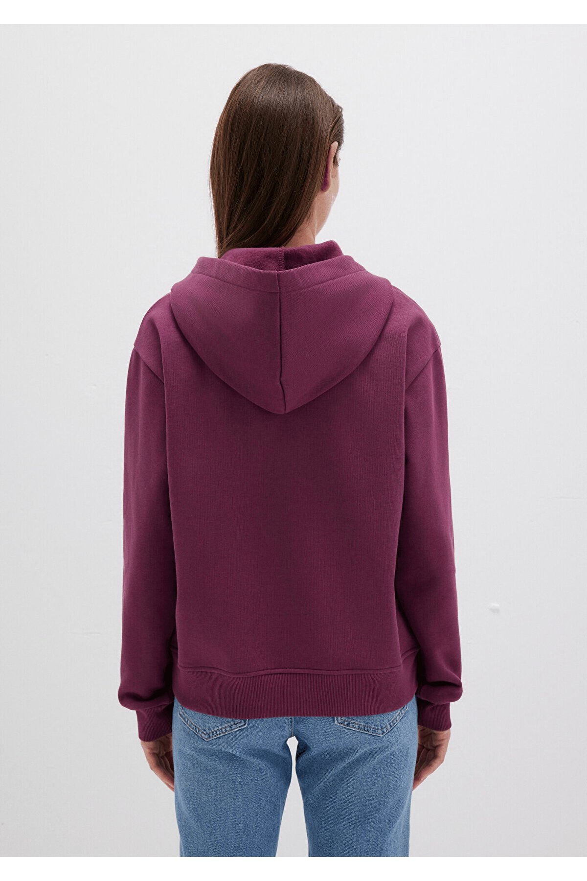 MAVİ KADIN KAPİŞONLU SWEATSHIRT Koyu Şarap 167299-70670