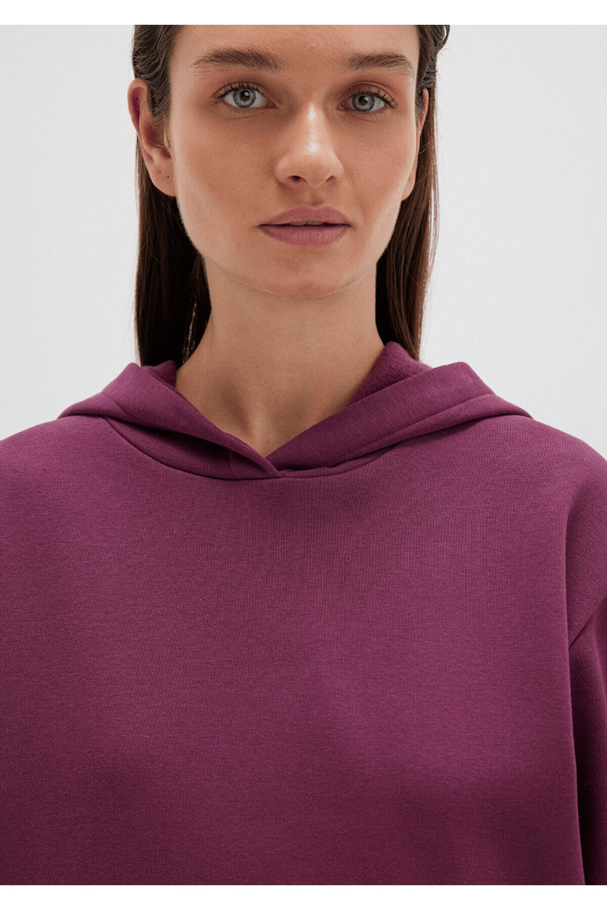MAVİ KADIN KAPİŞONLU SWEATSHIRT Koyu Şarap 167299-70670