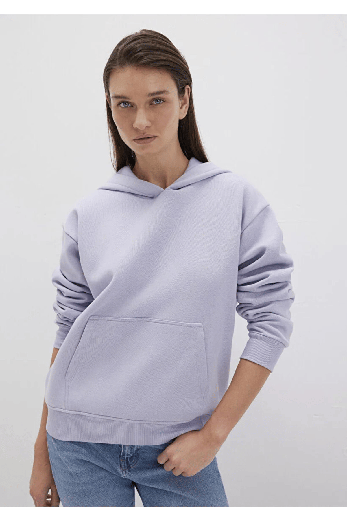 MAVİ KADIN KAPİŞONLU SWEATSHIRT Languid Lavender 167299-70531