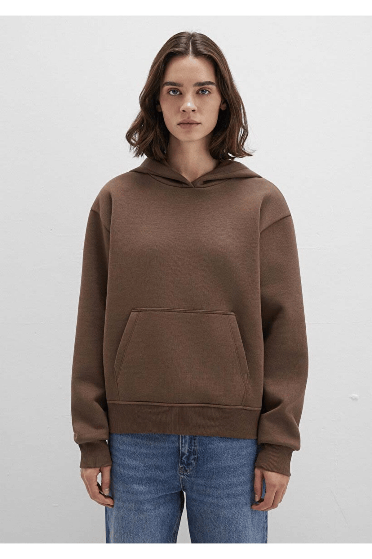 MAVİ KADIN KAPİŞONLU SWEATSHIRT Toprak Kahve 167299-81959