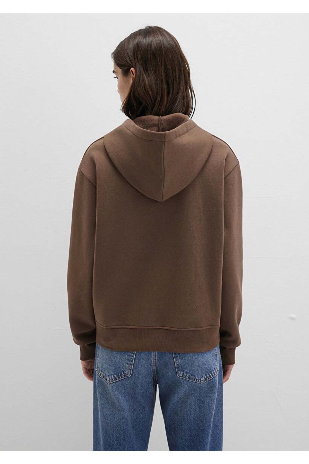 MAVİ KADIN KAPİŞONLU SWEATSHIRT Toprak Kahve 167299-81959