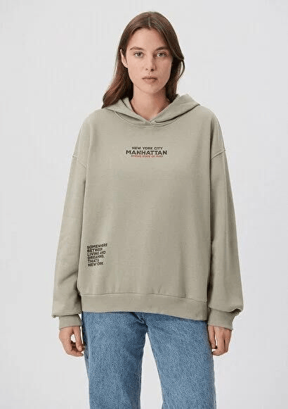 MAVİ KADIN KAPÜŞONLU SWEATSHIRT Desert Sage 1S10012-85873