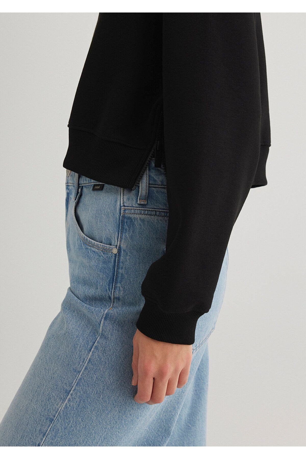 MAVİ KADIN KAPUŞONLU SWEATSHIRT Siyah 1S10305-900