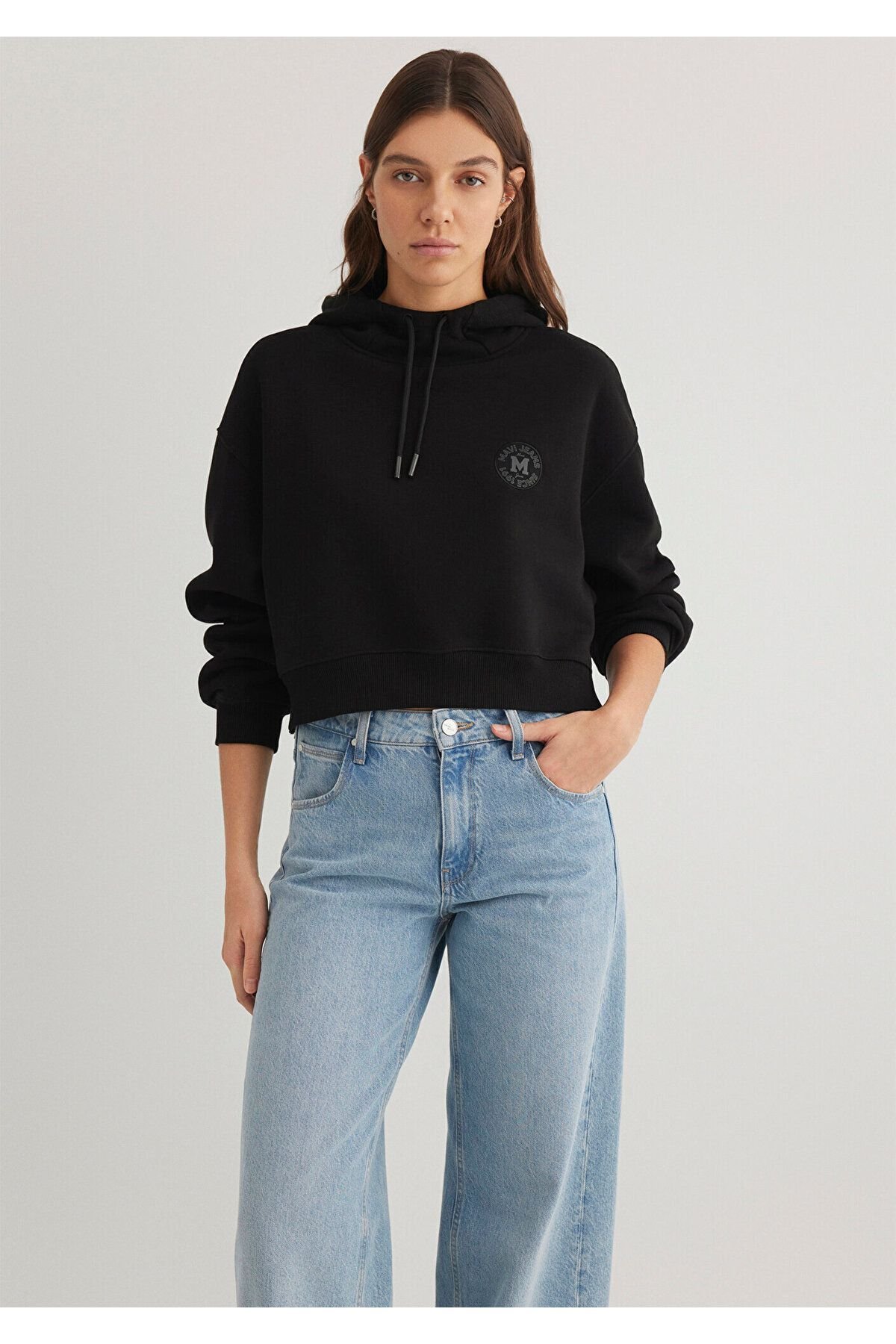 MAVİ KADIN KAPUŞONLU SWEATSHIRT Siyah 1S10305-900