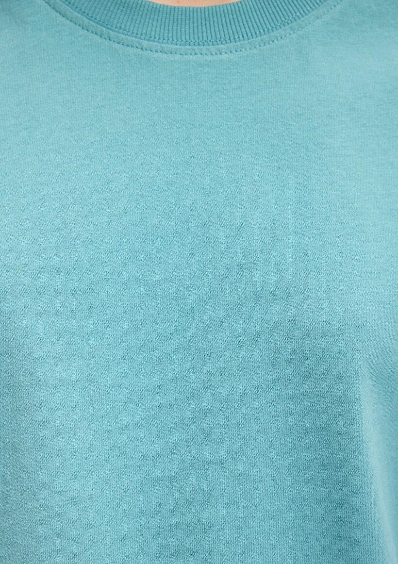 MAVİ KADIN KISA KOL CROP TİŞÖRT Bristol Blue 1611644-71823