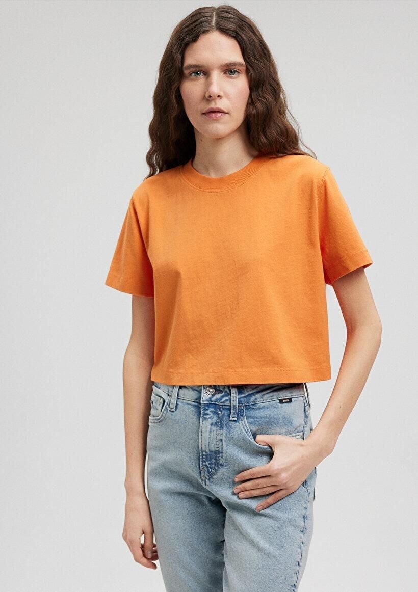 MAVİ KADIN KISA KOL CROP TİŞÖRT Orange Ochre 1611644-71414