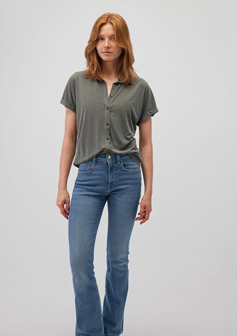 MAVİ KADIN KISA KOL TİŞÖRT  Beluga 168081-71553