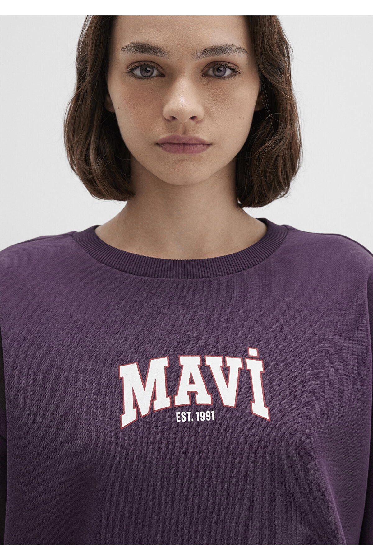 MAVİ KADIN LOGO BASKILI SWEATSHIRT Plum Perfect 1S10372-70635