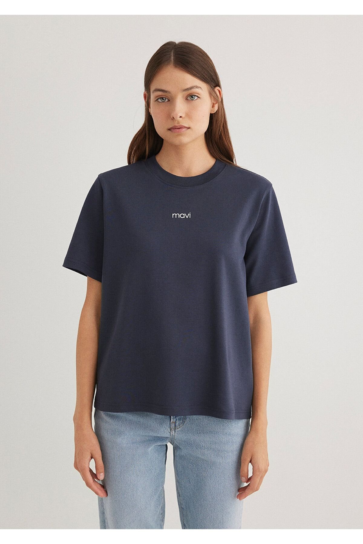 MAVİ KADIN LOGO T-SHIRT Gece Mavisi 1612829-85315