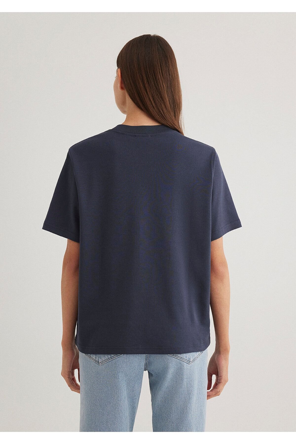 MAVİ KADIN LOGO T-SHIRT Gece Mavisi 1612829-85315