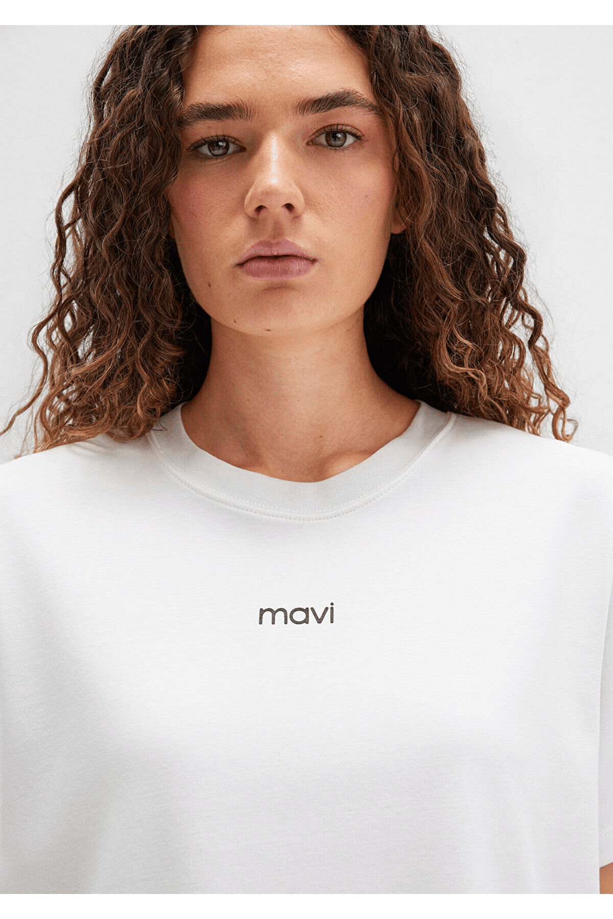 MAVİ KADIN LOGO T-SHIRT Hindistan Cevizi 1612829-80194