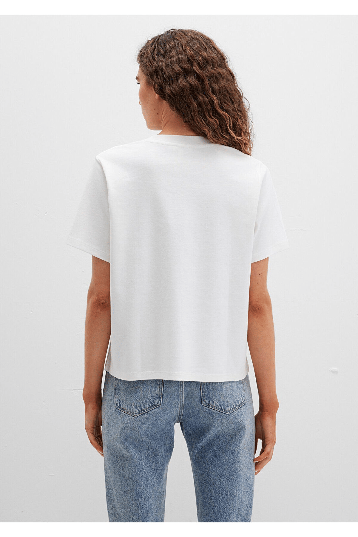 MAVİ KADIN LOGO T-SHIRT Hindistan Cevizi 1612829-80194