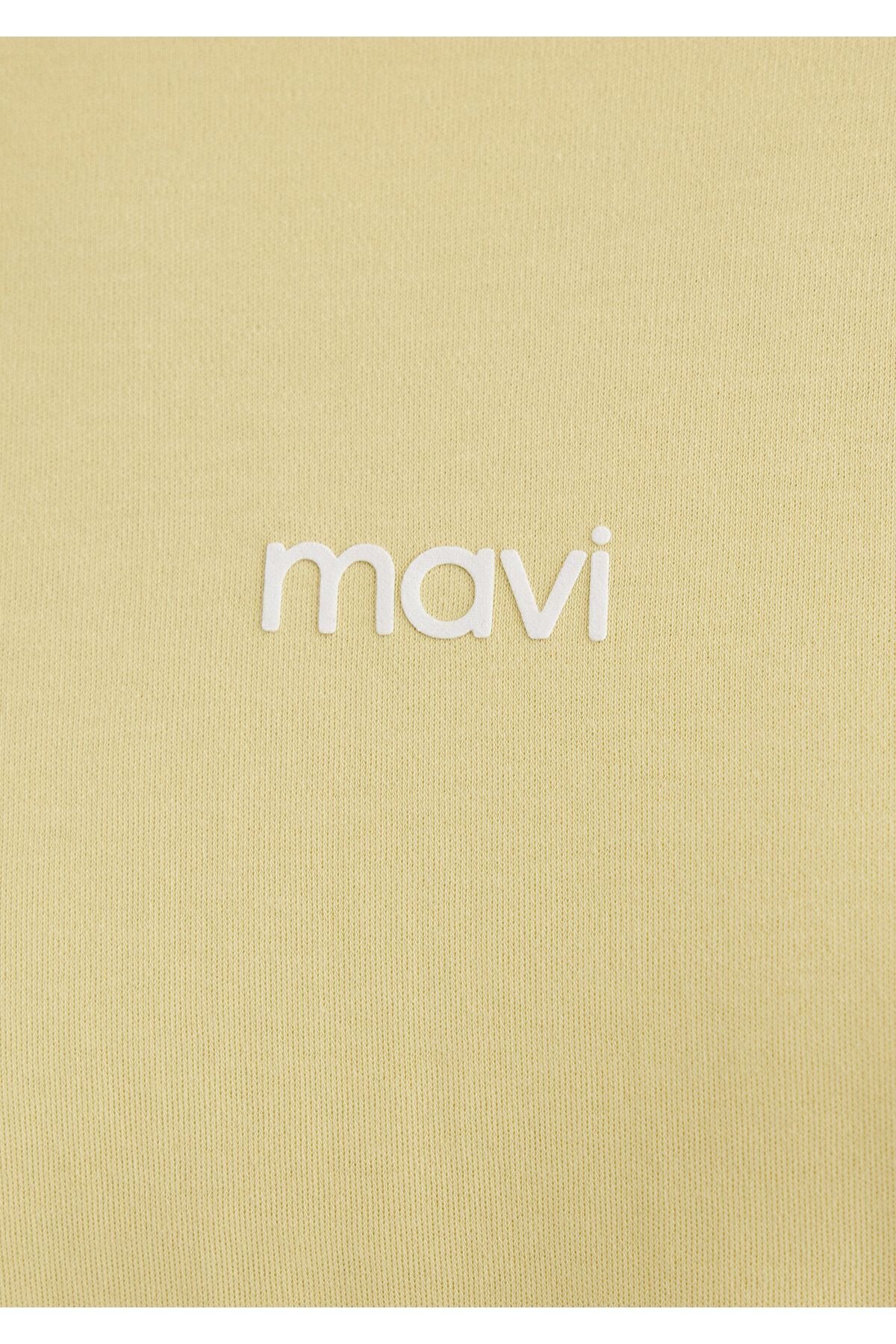 MAVİ KADIN LOGO T-SHIRT LİMON SARI 1612829-71303