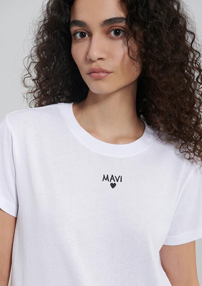 MAVİ KADIN LOGO TIŞORT Beyaz 1612244-620