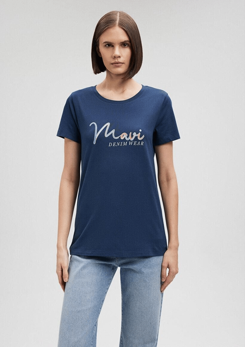 MAVİ KADIN LOGO TİŞÖRT dress blues 1612247-82454