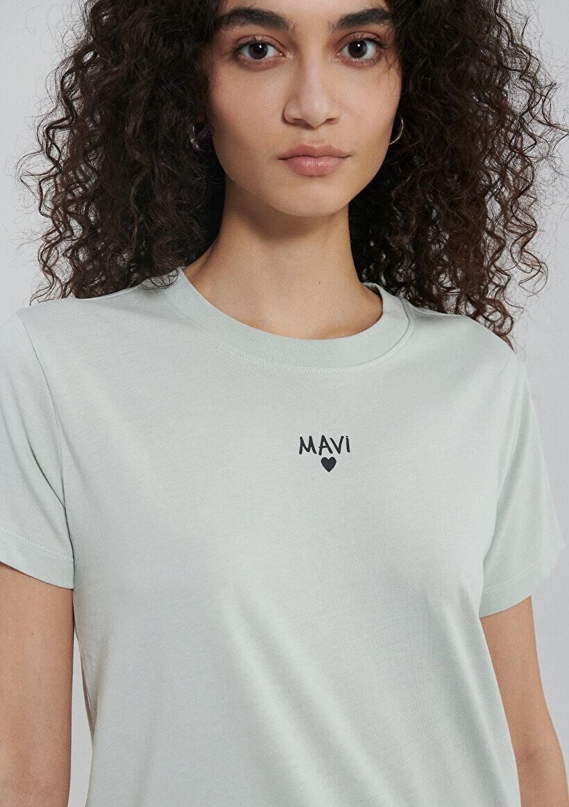 MAVİ KADIN LOGO TIŞORT Sis Yeşil 1612244-70148