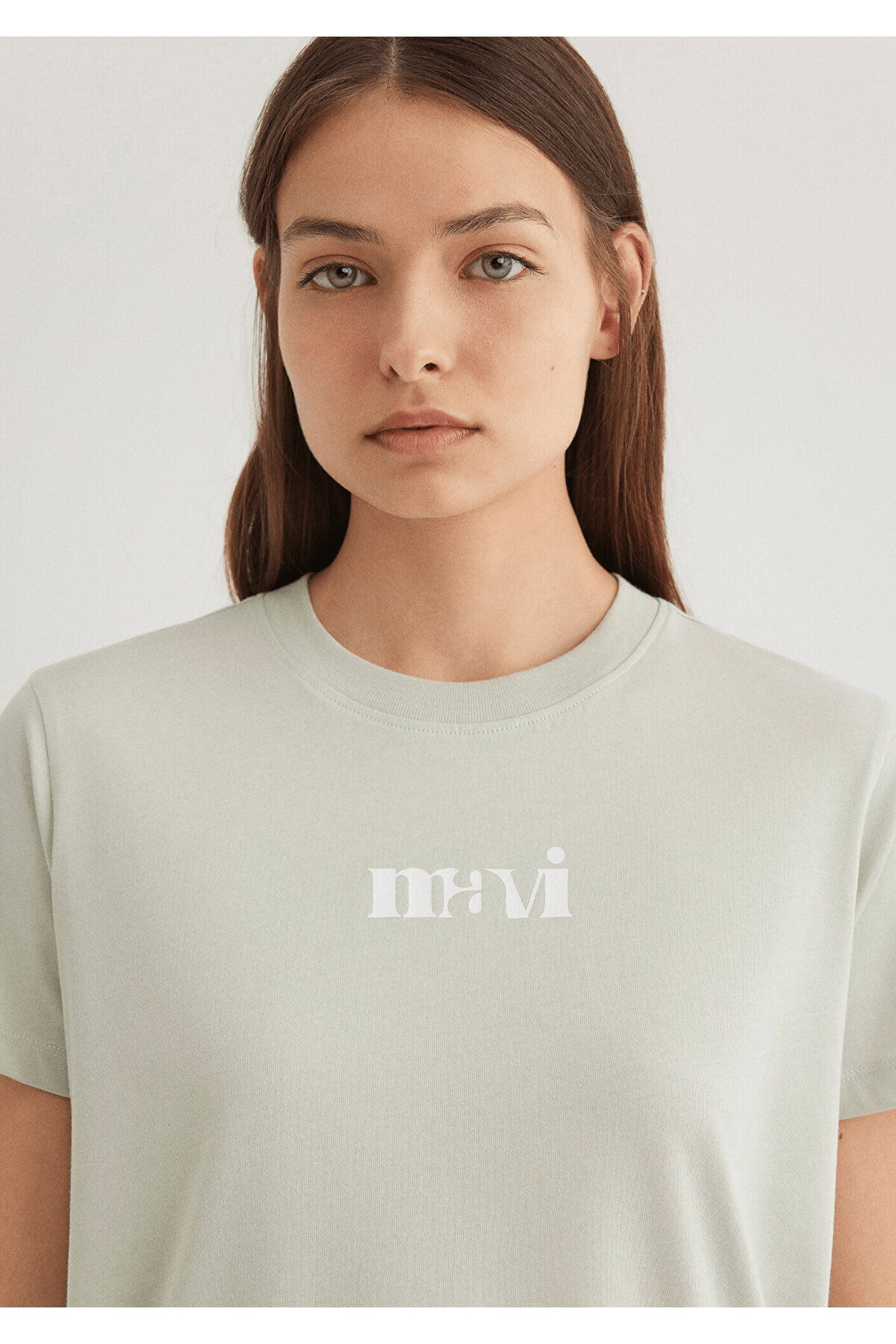 MAVİ KADIN LOGO TIŞORT Sis Yeşil 1612241-70148