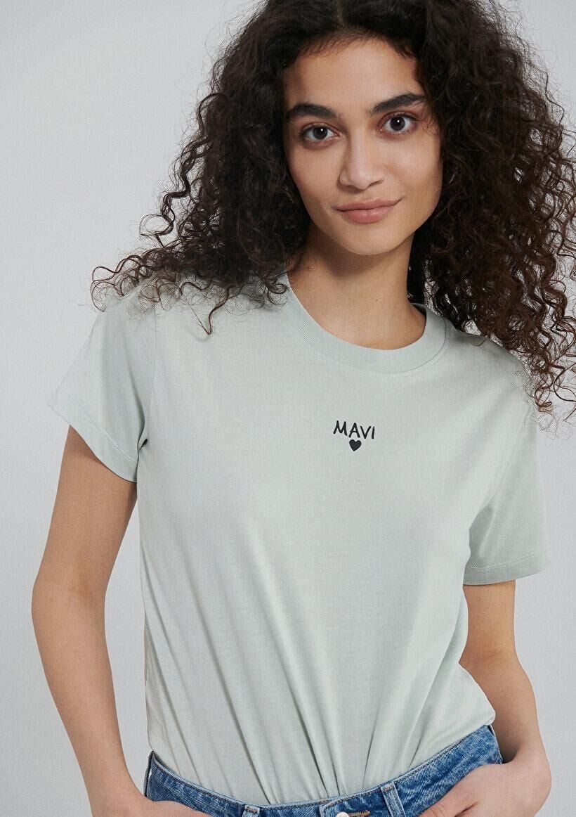 MAVİ KADIN LOGO TIŞORT Sis Yeşil 1612244-70148
