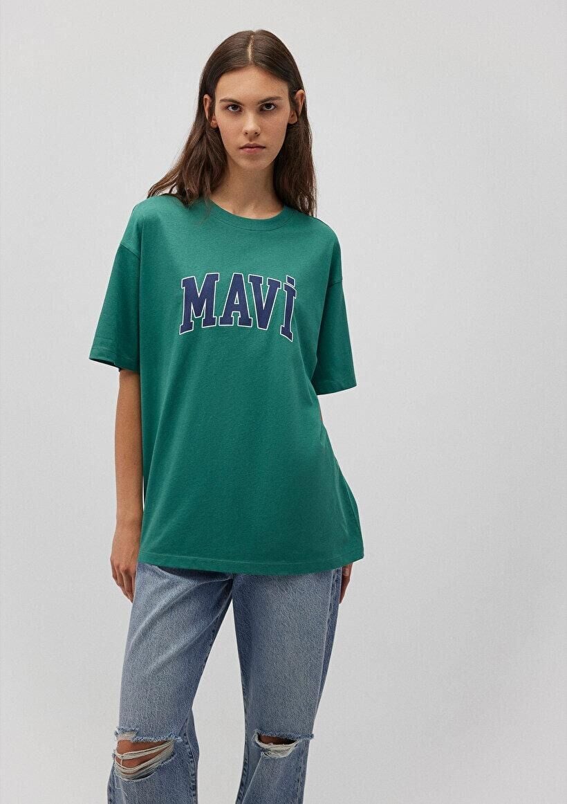 MAVİ KADIN MAVİ BASKILI TİŞÖRT Antique Green 1600843-71918