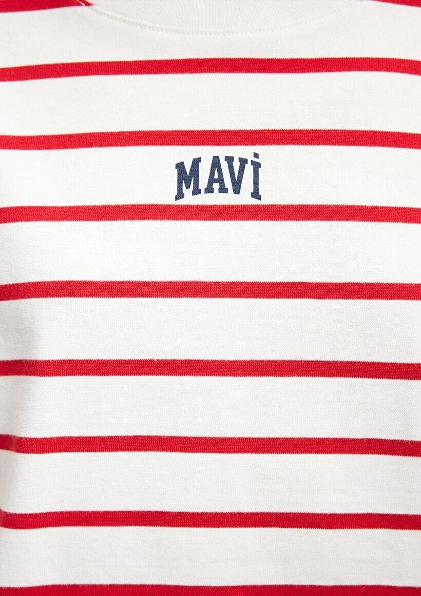 MAVİ KADIN MAVİ BASKILI TİŞÖRT Barbados Cherry Stri 1612227-86680