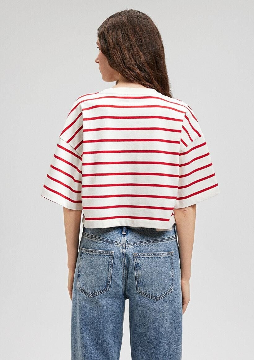 MAVİ KADIN MAVİ BASKILI TİŞÖRT Barbados Cherry Stri 1612227-86680