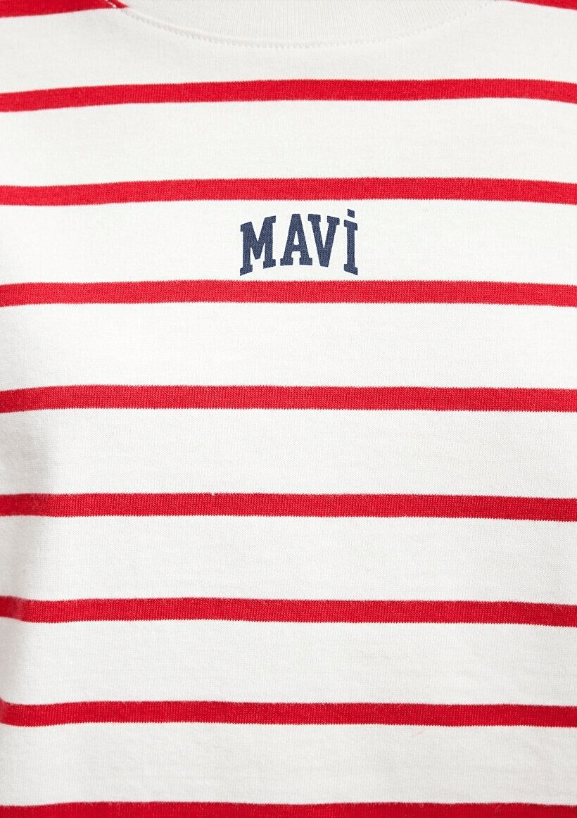 MAVİ KADIN MAVİ BASKILI TİŞÖRT Barbados Cherry Stri 1612227-86680