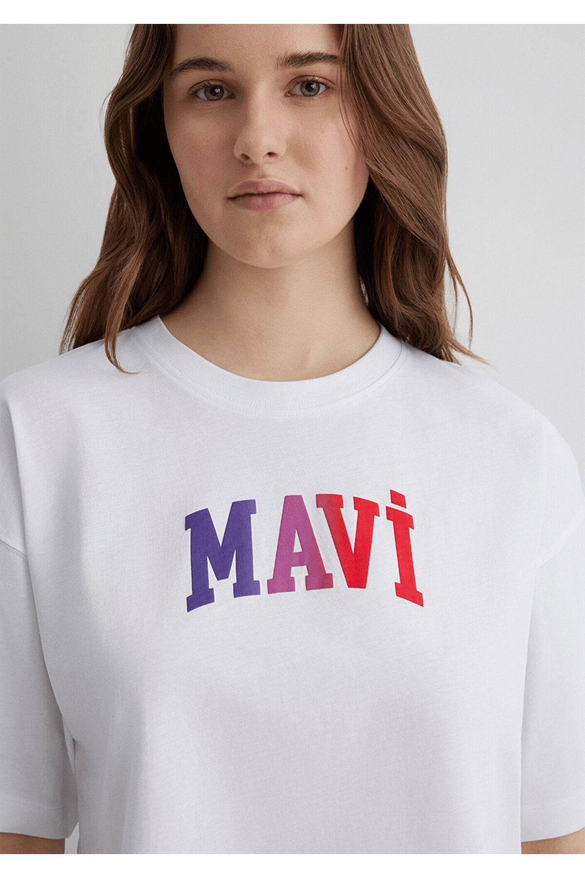 MAVİ KADIN MAVI BASKILI TİŞÖRT Beyaz 1612516-620