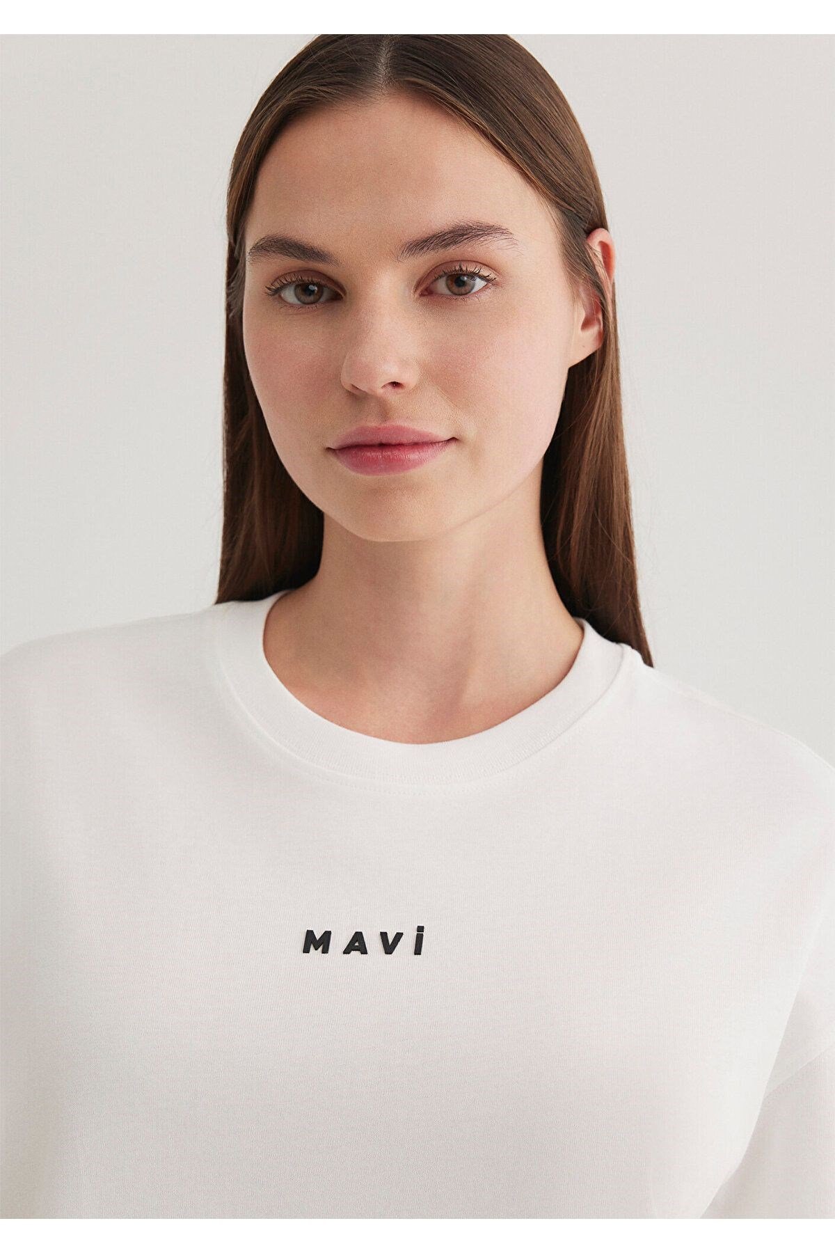 MAVİ KADIN MAVI BASKILI TİŞÖRT Kırık Beyaz 1612518-70057