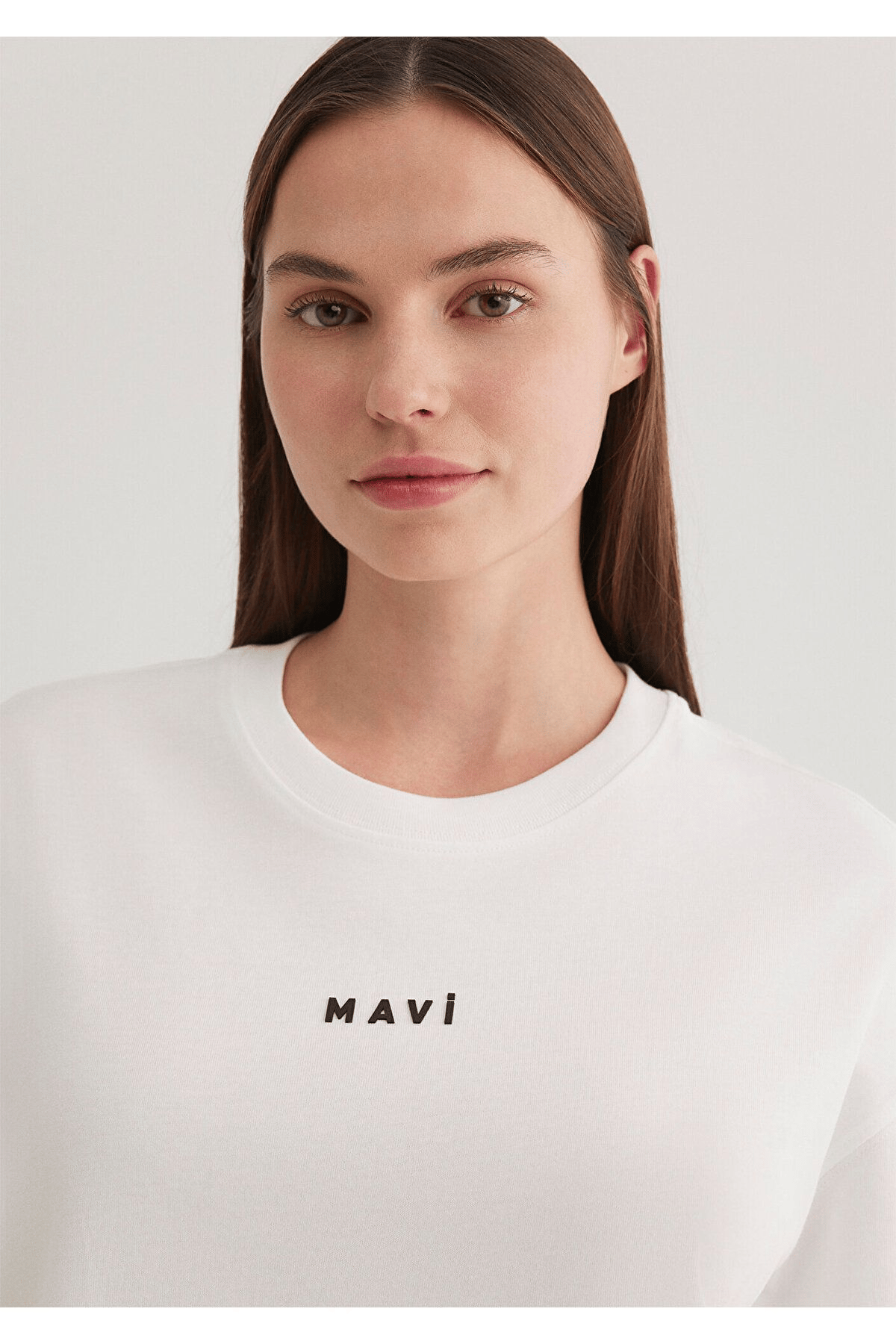 MAVİ KADIN MAVI BASKILI TİŞÖRT Kırık Beyaz 1612518-70057