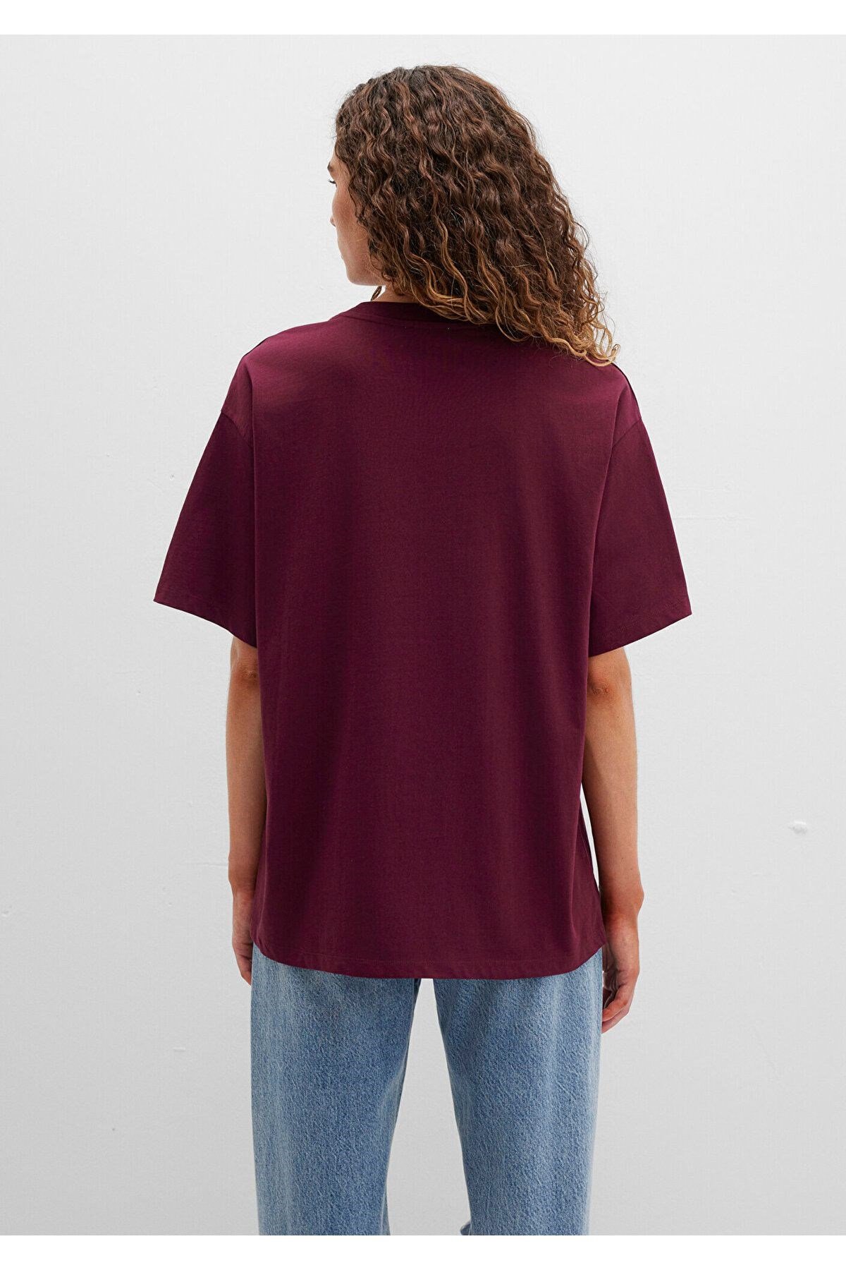 MAVİ KADIN MAVİ BASKILI TİŞÖRT Maroon Banner 1600843-90705