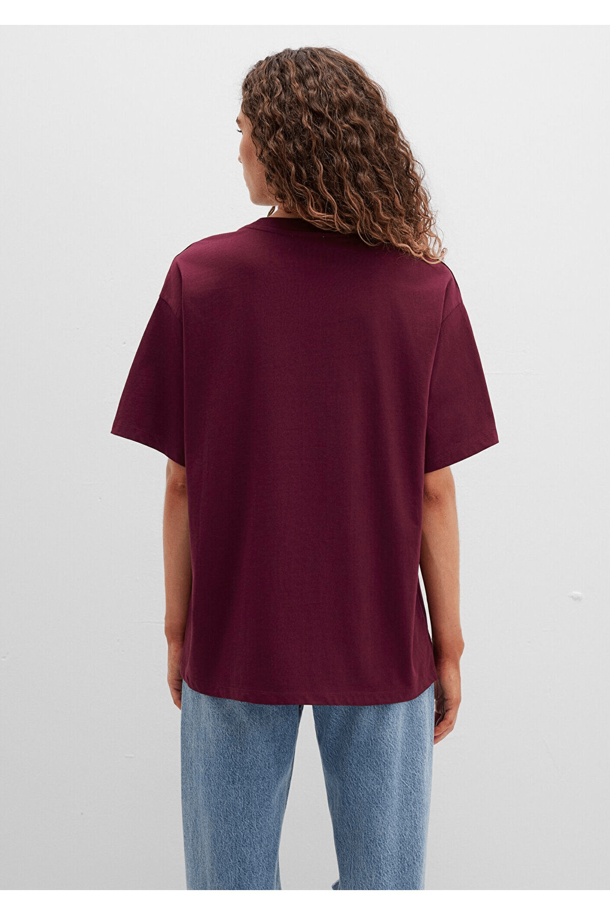 MAVİ KADIN MAVİ BASKILI TİŞÖRT Maroon Banner 1600843-90705
