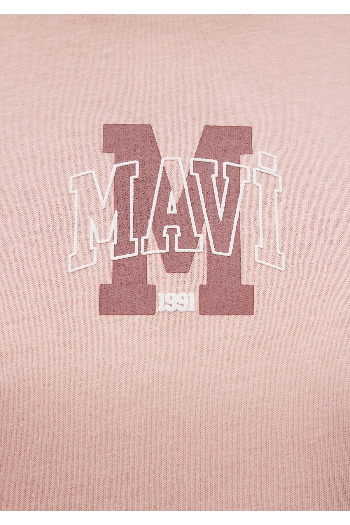 MAVİ KADIN MAVİ BASKILI TİŞÖRT Misty Rose 1612633-71164