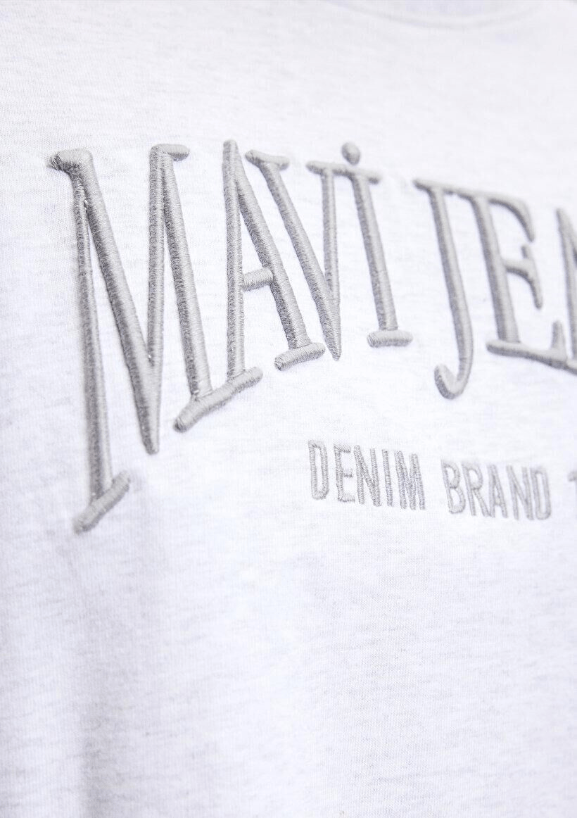 MAVİ KADIN MAVİ JEANS BASKILI TİŞÖRT Light Grey Mel 1612415-87033