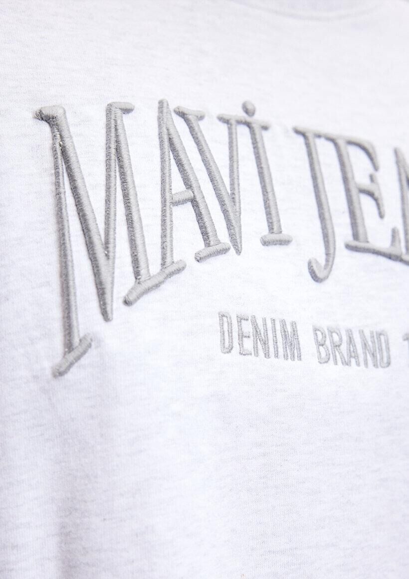 MAVİ KADIN MAVİ JEANS BASKILI TİŞÖRT Light Grey Mel 1612415-87033