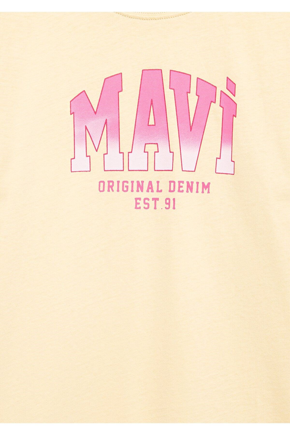 MAVİ KADIN MAVİ JENERİK LOGO BASKILI TİŞÖRT CHİNO G 7610386-70024