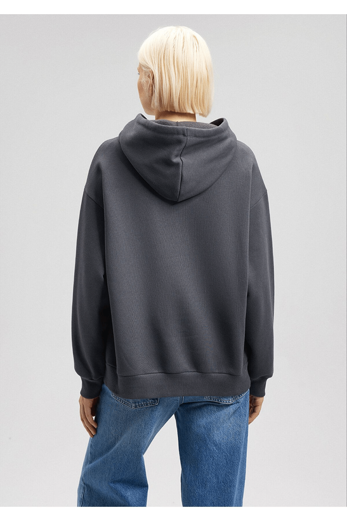 MAVİ KADIN MAVİ LOGO KAPÜŞONLU SWEATSHIRT Antrasit 1600361-80106
