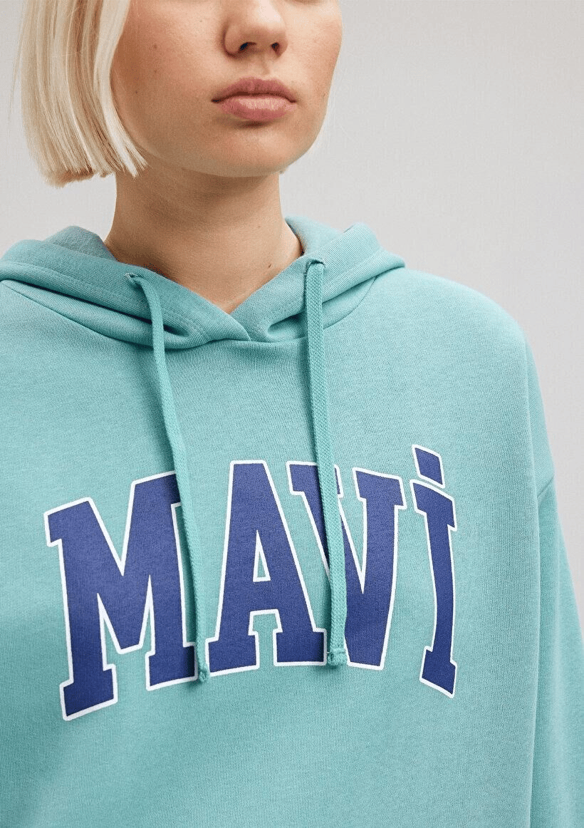 MAVİ KADIN MAVİ LOGO KAPÜŞONLU SWEATSHIRT Bristol B 1600361-71823