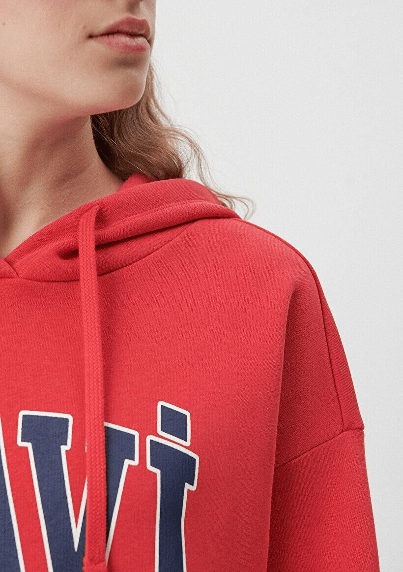 MAVİ KADIN MAVİ LOGO KAPÜŞONLU SWEATSHIRT Acı Kırmı 1600361-82054