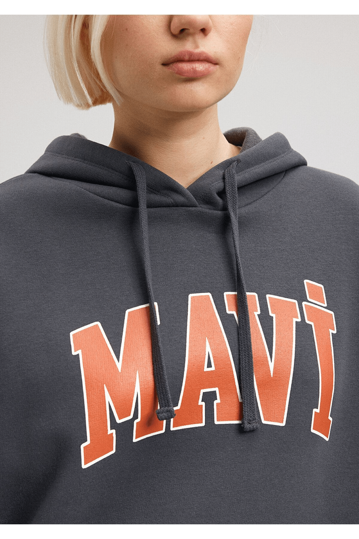 MAVİ KADIN MAVİ LOGO KAPÜŞONLU SWEATSHIRT Antrasit 1600361-80106