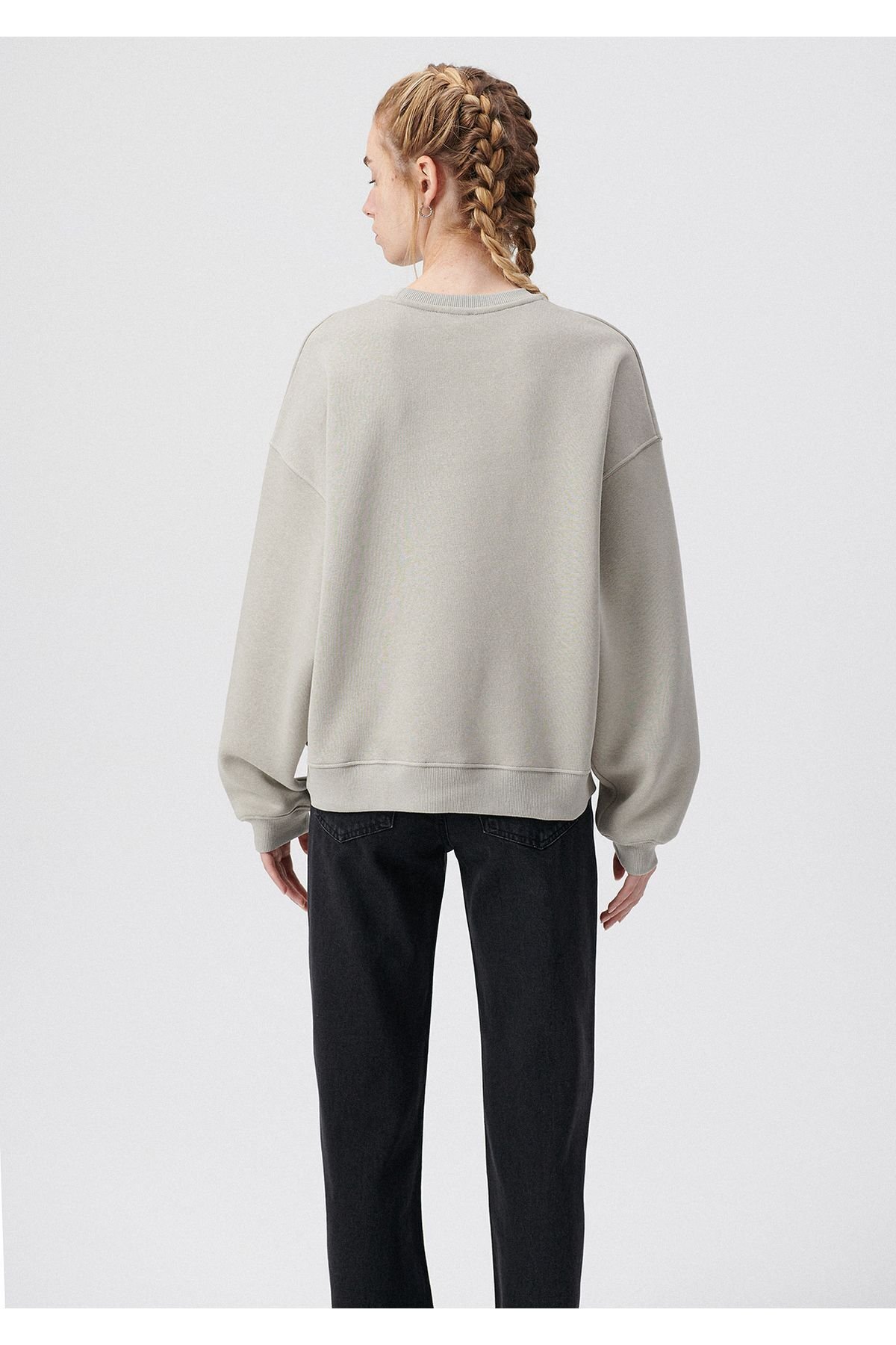 MAVİ KADIN MAVİ LOGO SWEATSHIRT Çakmaktaşı Gri 1611600-70112