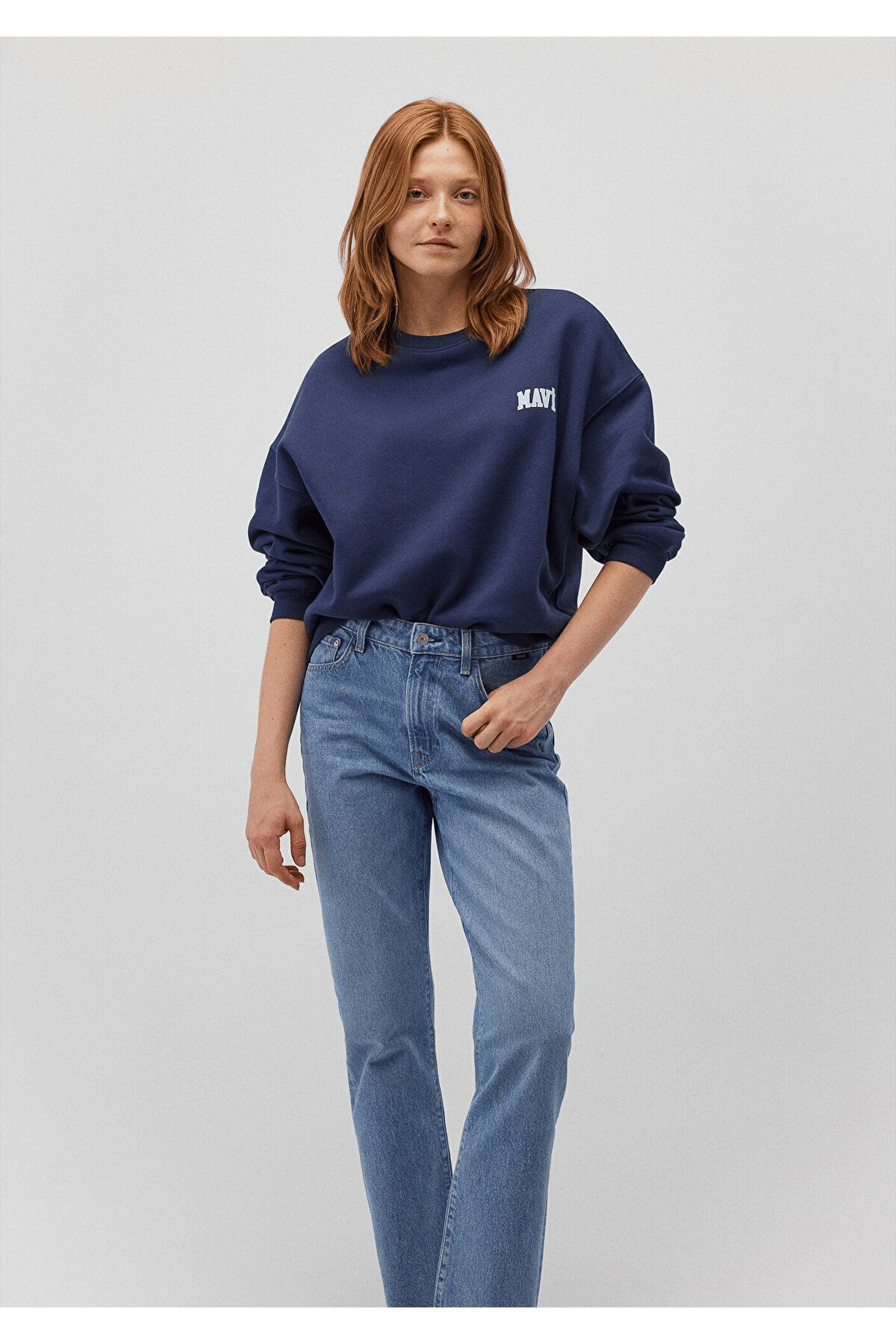 MAVİ KADIN MAVİ LOGO SWEATSHIRT İndigo Mavi 1611600-70487