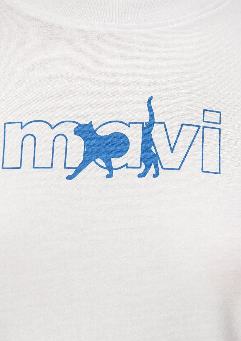 MAVİ KADIN MAVİ LOGO TİŞÖRT Beyaz 1611478-620