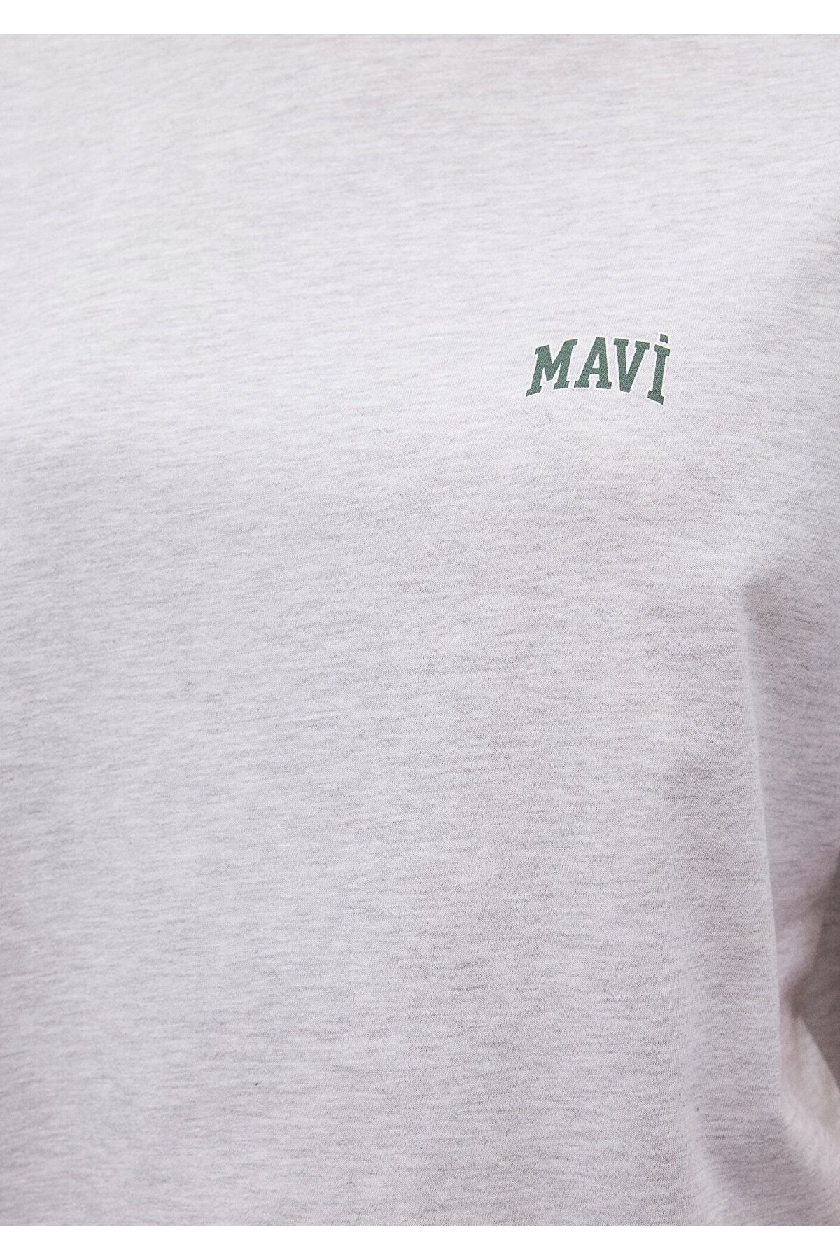 MAVİ KADIN MAVİ LOGO TİŞÖRT Bulut Gri Melanj 1611900-85524