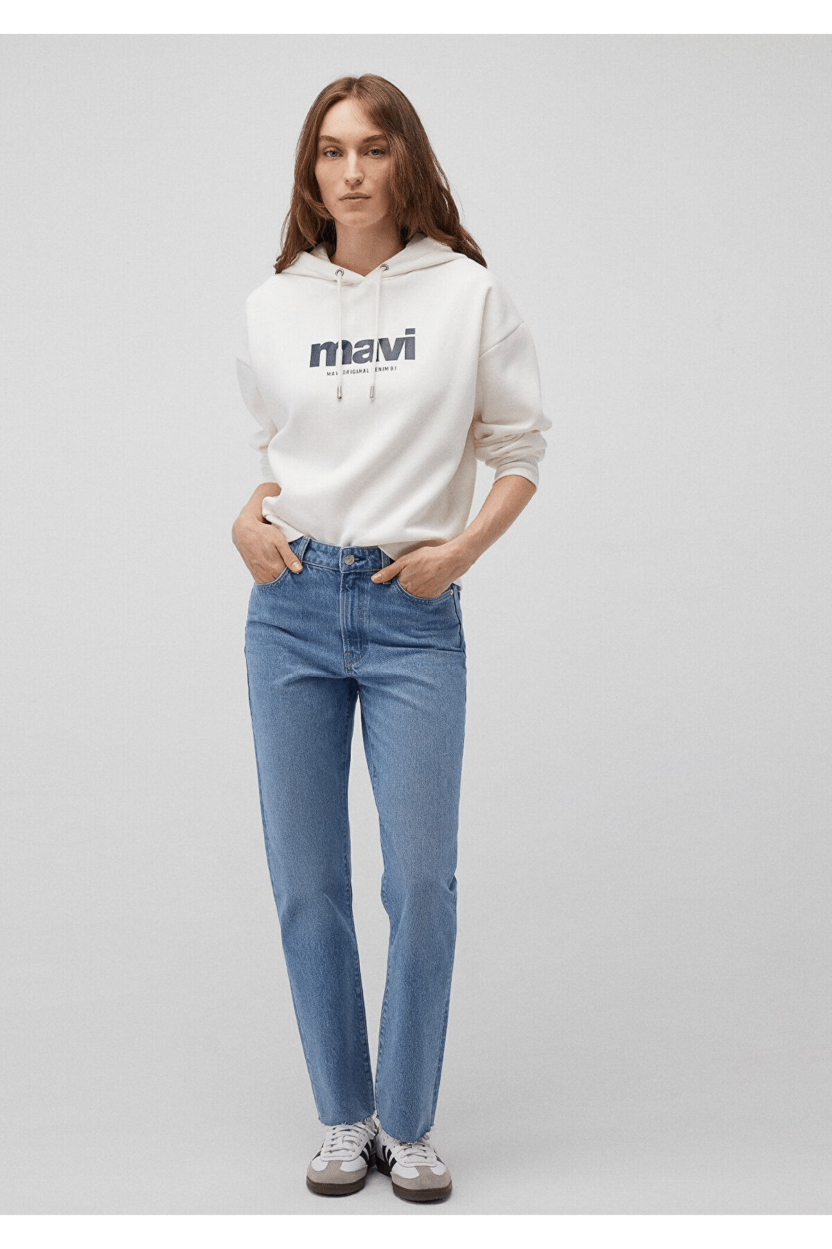 MAVİ KADIN MAVİ SWEATSHIRT Kırık Beyaz 168334-81964
