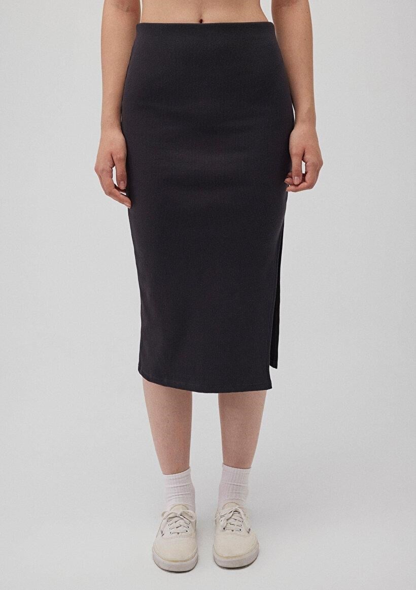 MAVİ KADIN MIDI ÖRME ETEK Kömür 1310564-70087