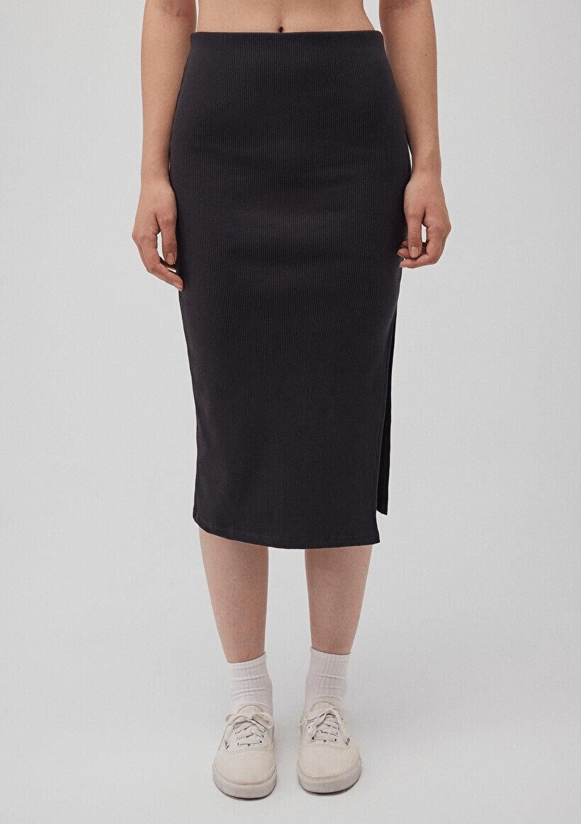 MAVİ KADIN MIDI ÖRME ETEK Kömür 1310564-70087