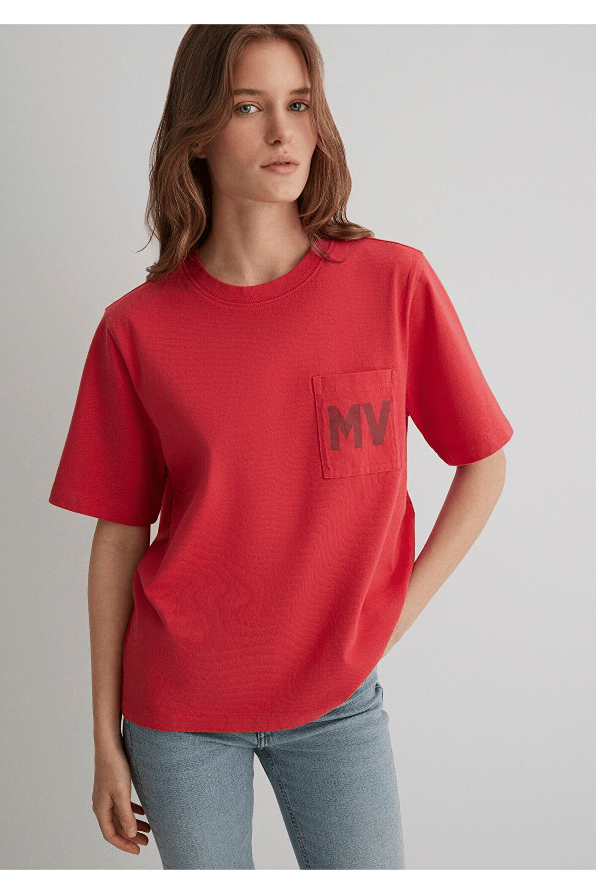 MAVİ KADIN MV BASKILI TİŞÖRT Chrysanthemum 1613152-71079