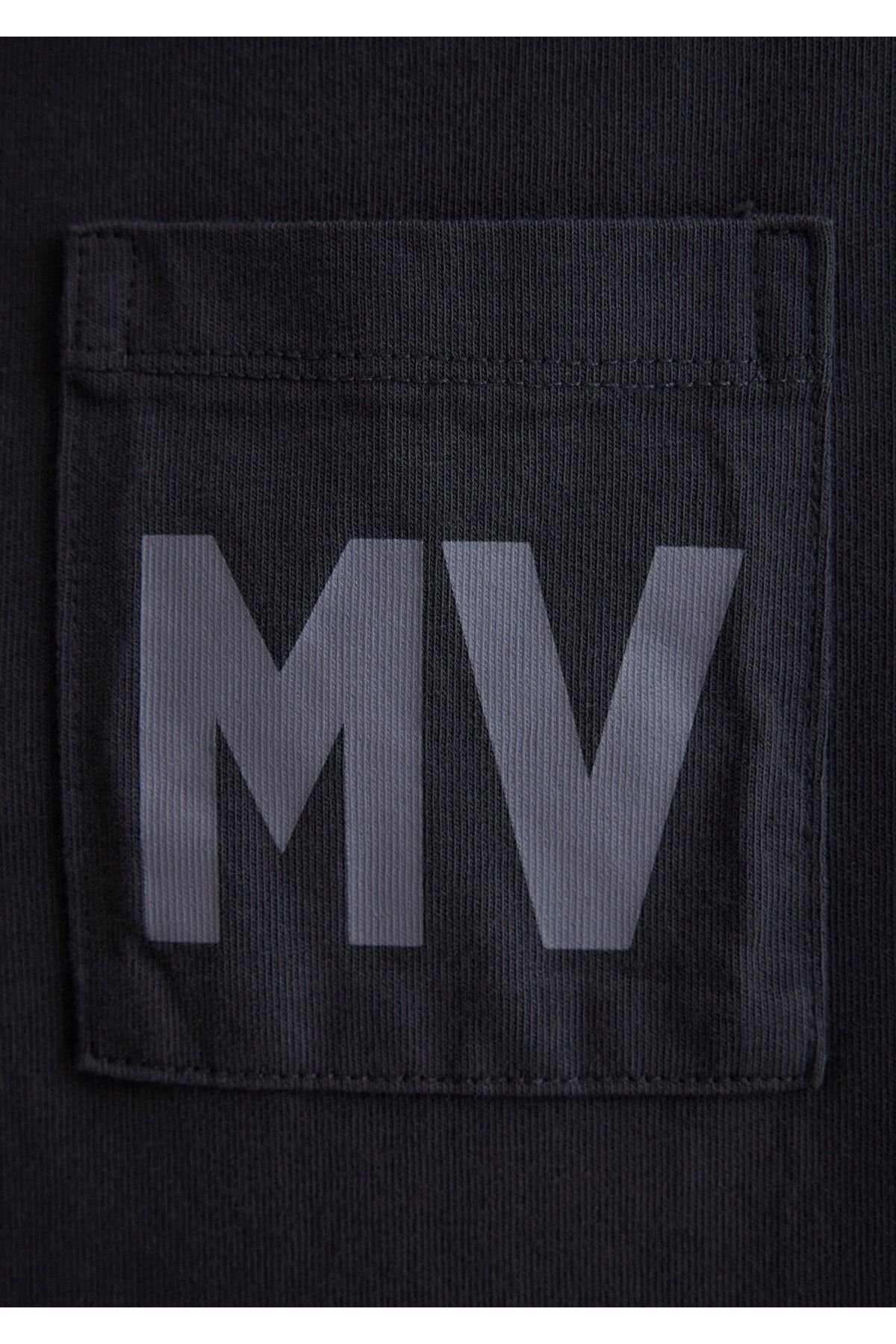 MAVİ KADIN MV BASKILI TİŞÖRT Kömür 1613152-70087