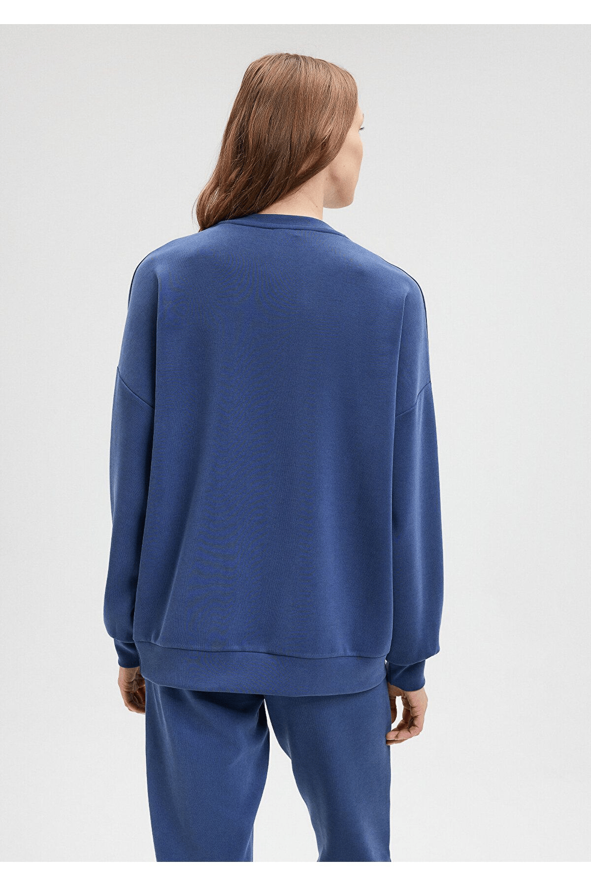 MAVİ KADIN OVERSİZE SWEATSHIRT Derin Mavi 168837-70491